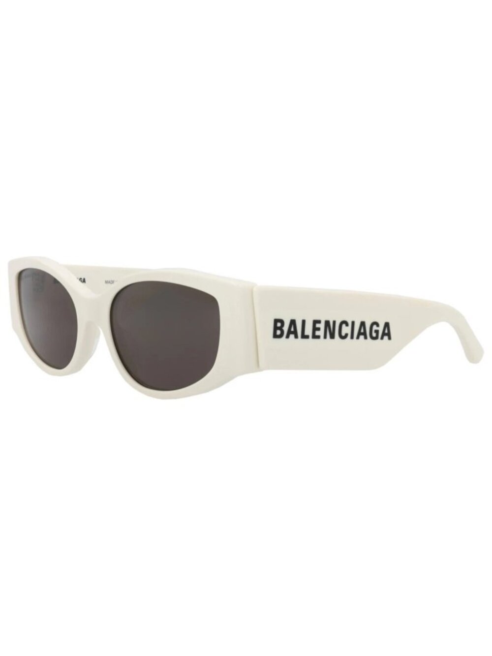New Balenciaga Women's Sunglasses Cat Eye Recycled Acetate Frame White White